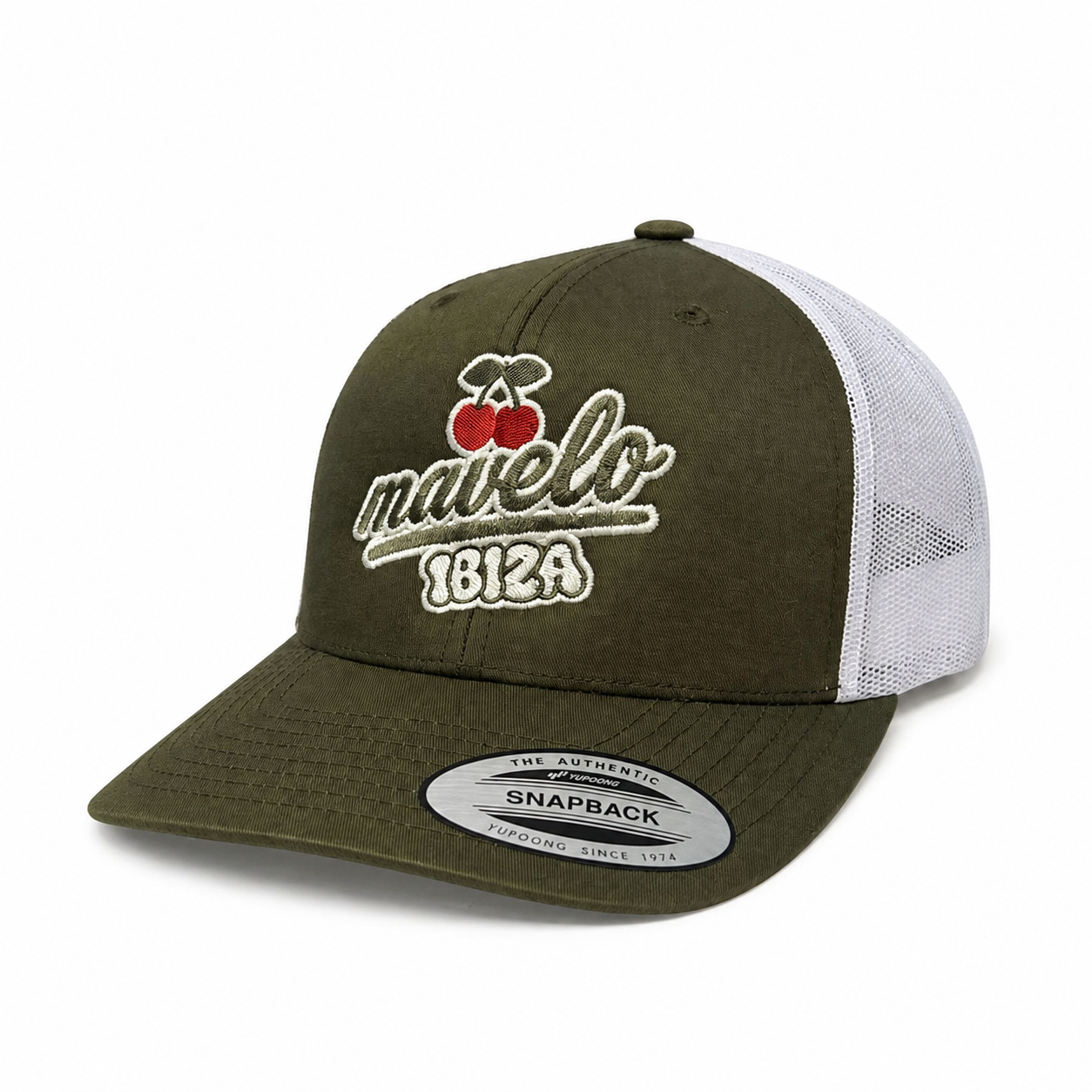 Mavelo Ibiza Cherry Trucker Cap – Khaki