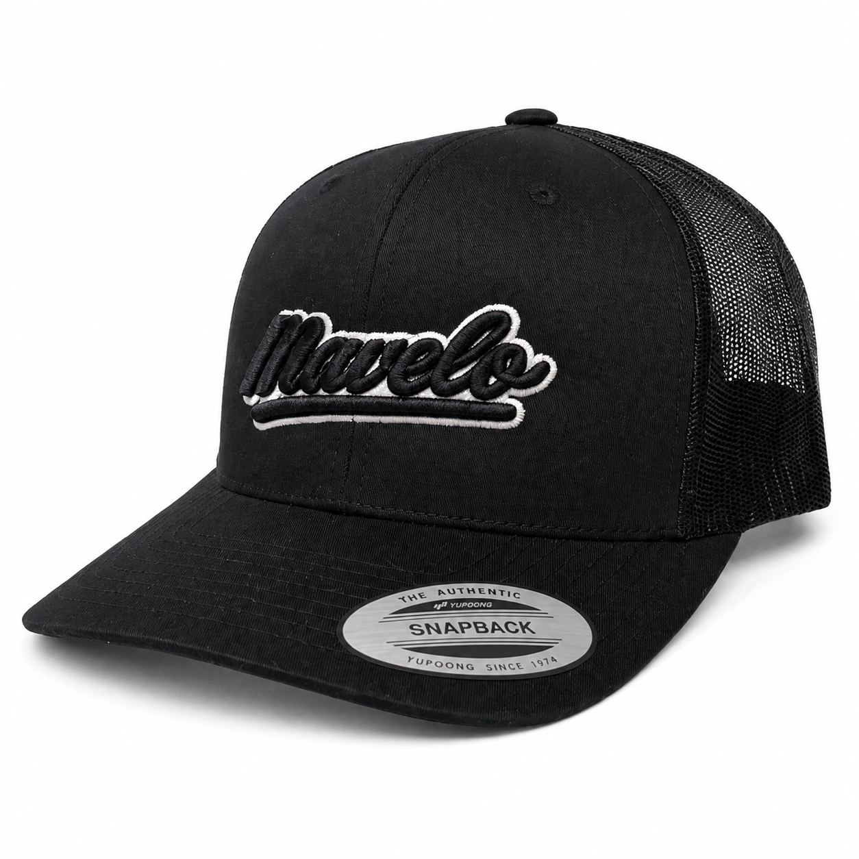Mavelo Mono Trucker Cap — Black